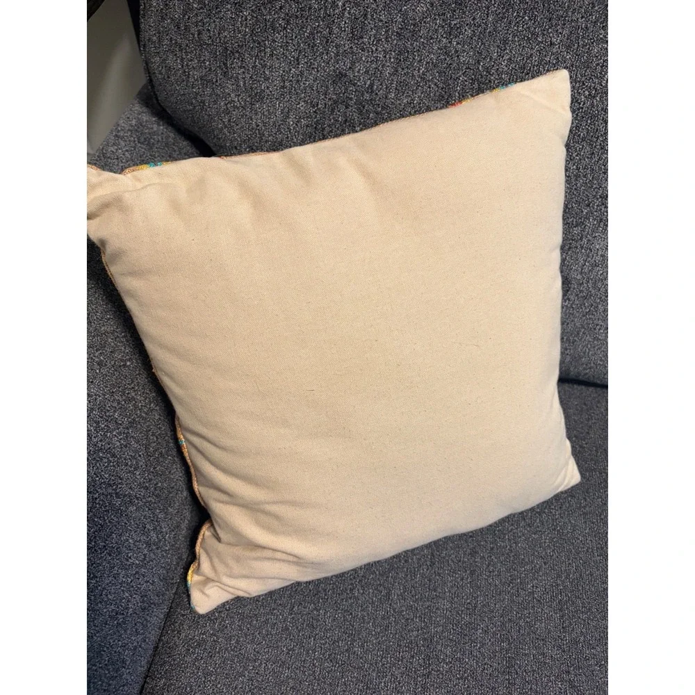 intricately Embroidered Beaded Sequined Pillow-18